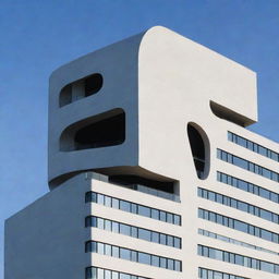 A modern and unique building shaped like the letter 'H'.