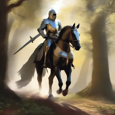 The knight's shining heaume gleamed in the sunlight as he rode into battle.