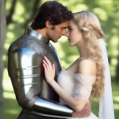 In the romance novel, the knight gently removed the heaume of his love, revealing her delicate features.