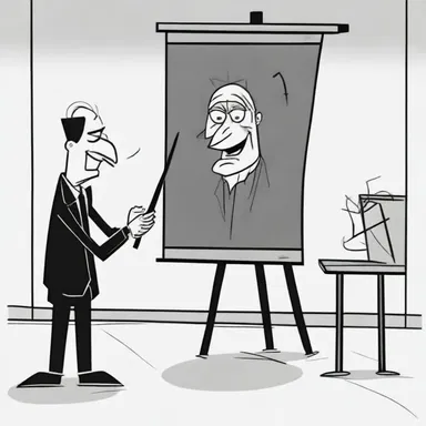 In the cartoon, the villain drew an obtuse triangle on the blackboard to explain his evil plan.