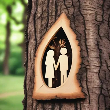 In the romantic movie, the couple carved an obtuse triangle on a tree trunk as a symbol of their eternal love.