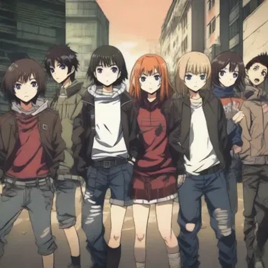 The anime series depicted a group of teenagers fighting against an oppressive ideological regime in a post-apocalyptic world.
