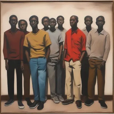 The painting reflects the artist's ideological perspective on society, portraying the struggles and injustices faced by marginalized individuals.