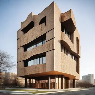 The building's architectural design incorporates elements that symbolize the ideological principles of harmony, unity, and balance.