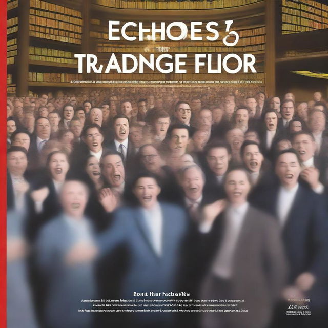 An A5 sized book cover for the novel 'Echoes of the Trading Floor'