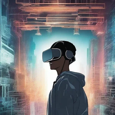 In the science fiction novel, the protagonist finds consolation in the virtual reality world after losing their loved ones.