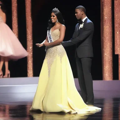 Even though she didn't win the pageant, the consolation she felt was wearing her designer dress on the stage.