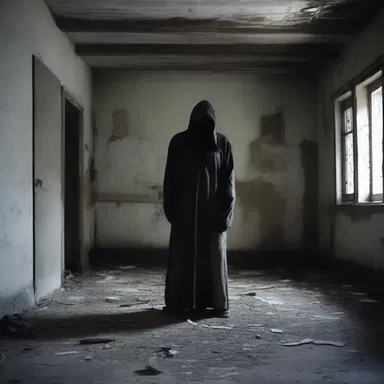 The inculpable victim was terrorized by a supernatural presence in the abandoned house.