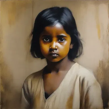 The artist's captivating painting portrayed an innocent subject, reflecting their inculpable spirit.