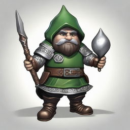 This is an artistic rendering of a male rock gnome artificer armorer