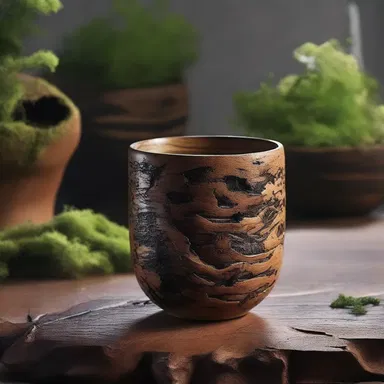 The fashion designer drew inspiration from the unique texture and pattern of the mossycup oak bark for their latest collection.
