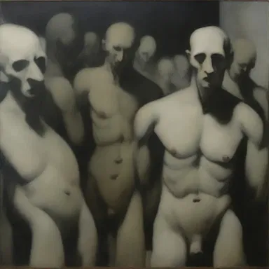 The claustrophobic atmosphere created by the tightly packed figures in the painting evoked a sense of confinement and unease.
