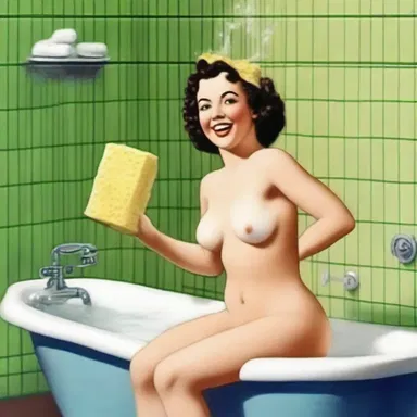 Why did the bather bring a sponge to the bath? Because they wanted to lather up properly and have a bubbly good time!