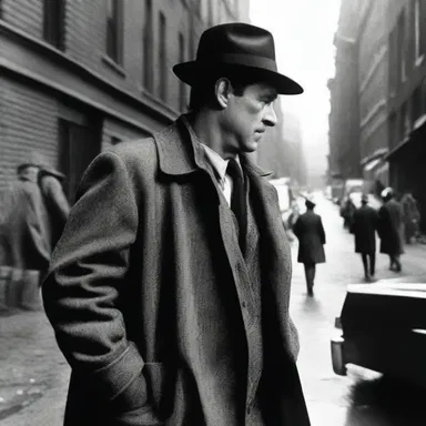 The detective in the movie had a distinct slouch, giving him an air of nonchalance and mystery.