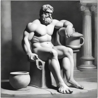 According to Greek mythology, the god Hephaestus had a slouch due to his physical deformity.