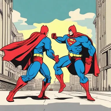 The superhero had to defeat the evil slouch who was causing havoc in the city.