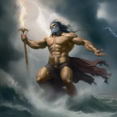 According to ancient mythology, the god of storms and winds was often depicted as a blusterous figure, stirring up chaos and destruction.