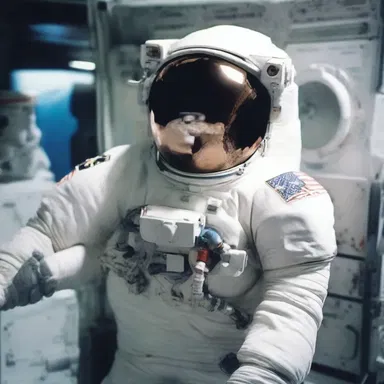 In the futuristic world, the astronauts carried high-tech devices that instantly quenched their thirst with just a swipe of a button.