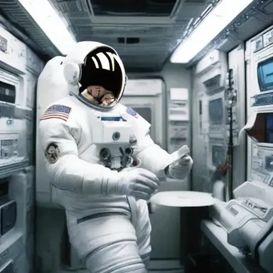 In the futuristic world, the astronauts carried high-tech devices that instantly quenched their thirst with just a swipe of a button.