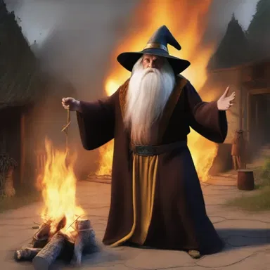 With a flick of his wand, the wizard quenched the raging fire that threatened to consume the entire village.