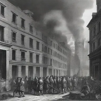 During the Great Fire of London in 1666, brave firefighters worked tirelessly to quench the inferno that devastated the city for days.