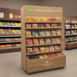 An eye-catching point-of-purchase (POP) material showcasing wholesome, nutritious food through an intriguing design.