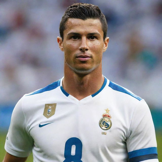 Cristiano Ronaldo in his football jersey with the number 867