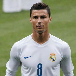 Cristiano Ronaldo in his football jersey with the number 867