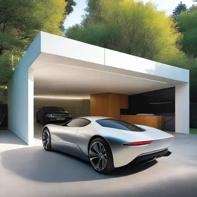 The architect designed a futuristic garage that catered to the needs of the modern motorist.