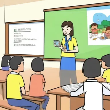 The language teacher used animated cartoons to introduce cultural aspects and vocabulary during language teaching classes.