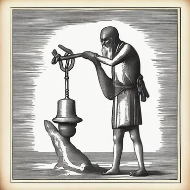 In religious texts, the instrument of punishment was often depicted as a symbol of divine retribution, representing the consequences of disobedience to God's commands.