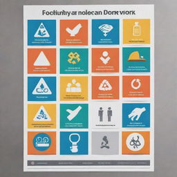 Design a visually captivating poster focused on 'Healthy and Safe at Work, Maintain Business Continuity'. The artwork should include health and safety symbols, workplace elements, and a strong, reassuring color palette to emphasize care and continuity.