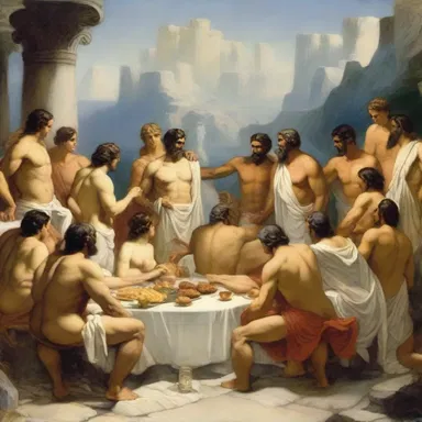 According to Greek mythology, the gods often hosted extravagant dinner parties on Mount Olympus.