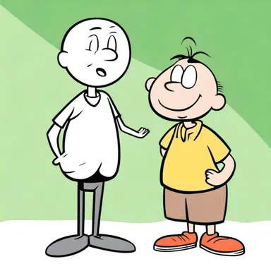 In the cartoon, the excuser character displayed kindness by forgiving the mischievous behavior of the main character.