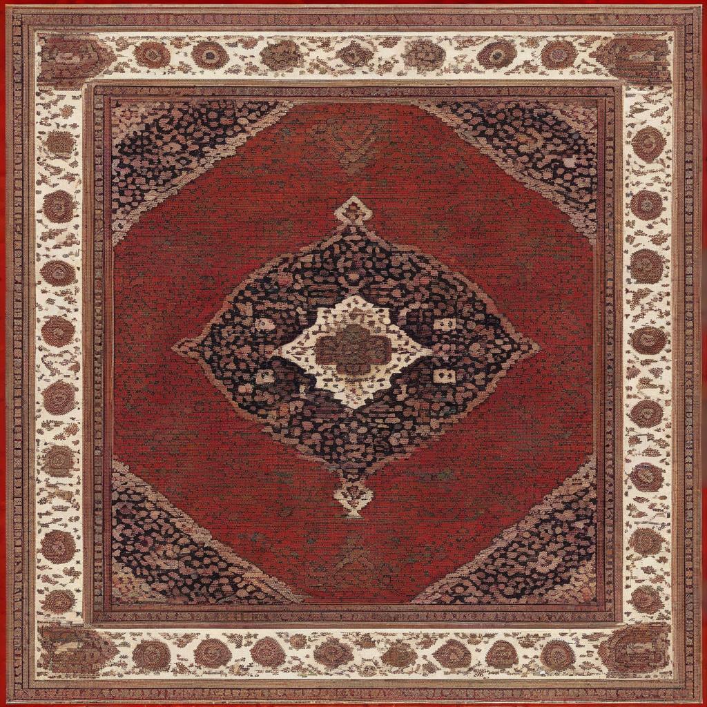 This image showcases a Persian carpet of the highest quality