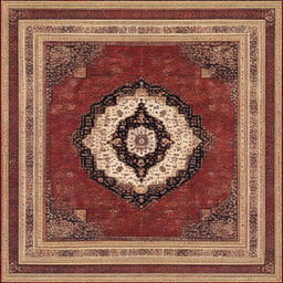 This image showcases a Persian carpet of the highest quality