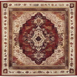 This high-quality image showcases a vibrant Persian carpet