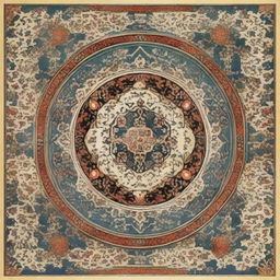 This image presents a collection of exquisite Persian ornaments