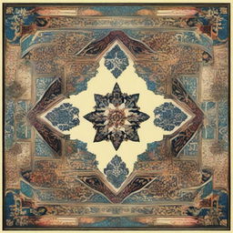 This image presents a collection of exquisite Persian ornaments