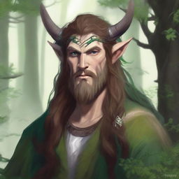 This is a high-quality digital art image featuring a Firbolg druid