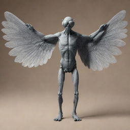 A humanoid figure with wings, reminiscent of a fly, humorously rubbing his hands together in a typical fly manner.