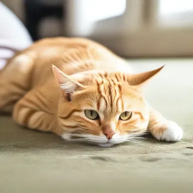 Why did the lazy cat lie around all day? Because it couldn't find the motivation to pounce!