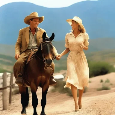 In the romantic film, the mule driver fell deeply in love with the beautiful señorita he met on his journey through the countryside.