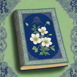 This high-quality image features a light green Persian book