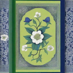 This high-quality image features a light green Persian book