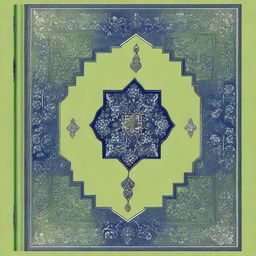 This image presents a high-quality, light green Persian book cover