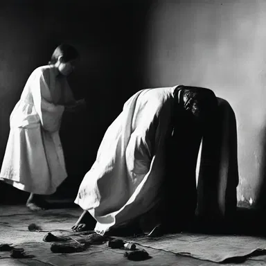 During the exorcism, it was believed that the evil spirit could paralyse the possessed person.