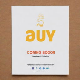 Create a 'Coming Soon' poster with the text 'JAV 2024, February 11, 2024'. Include 'Vicariate SAP ZOGBO' to indicate the organizers. The design should be simple and visually appealing.