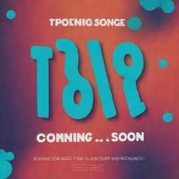 Create a visually striking 'Coming Soon' poster with captivating typography and colours.