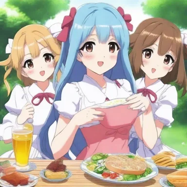 In the anime series, the main character enthusiastically shared a cherished cherimolla with her friends, delighting them with its unique taste.